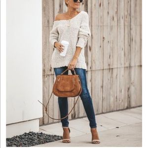 NWT Vici House in the Country Twist Back Sweater